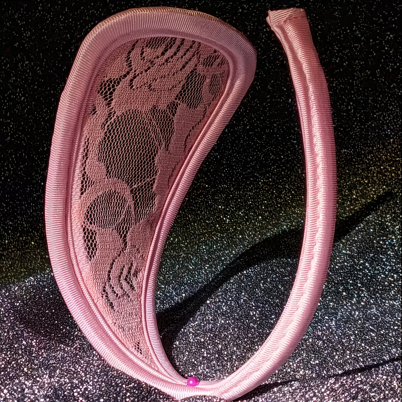 Women's Floral Lace C-String Thong Invisible Stretch Polyester Lingerie