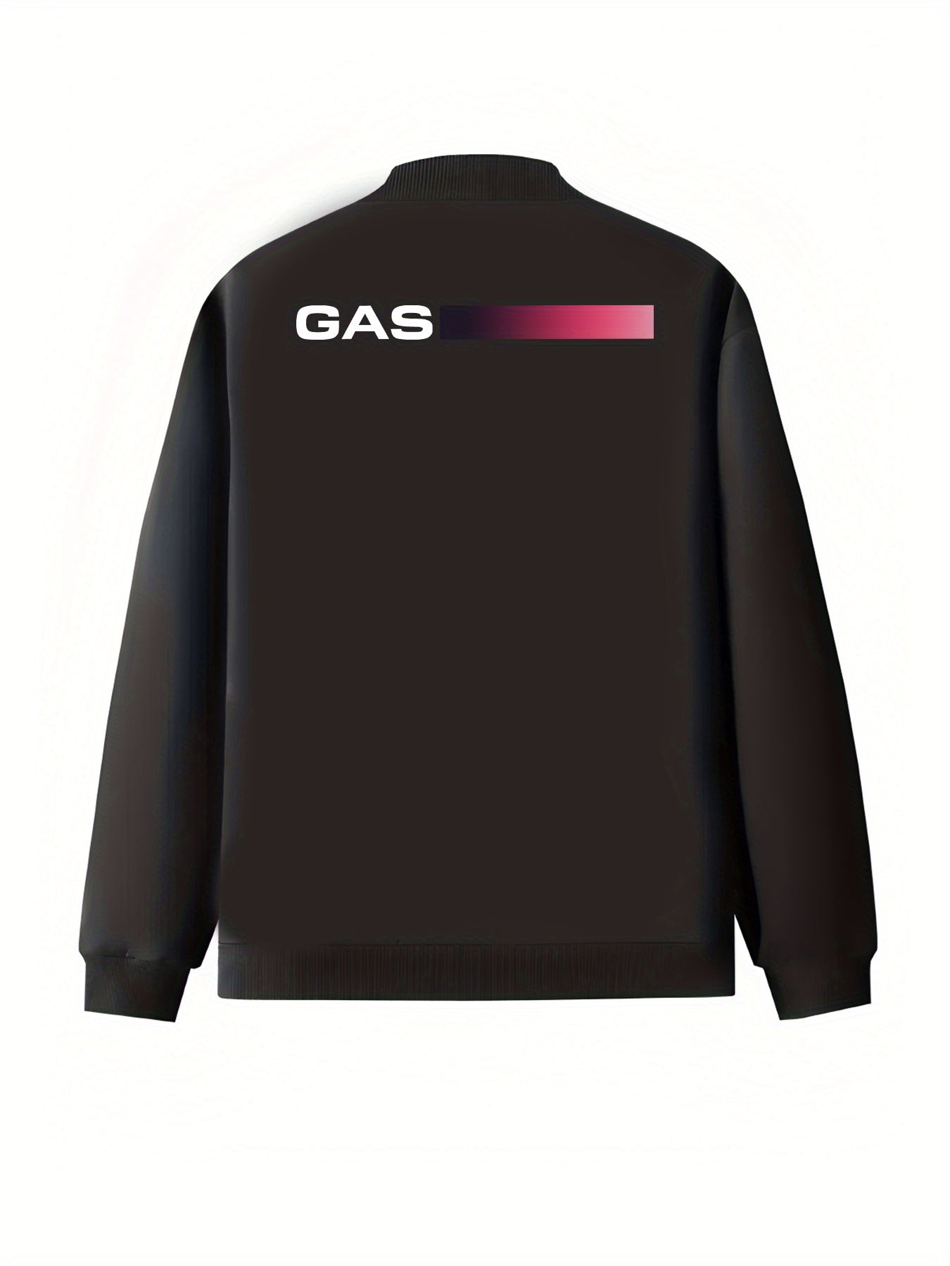 Plus Size Black Zip-Up Jacket with Baseball Collar for Women