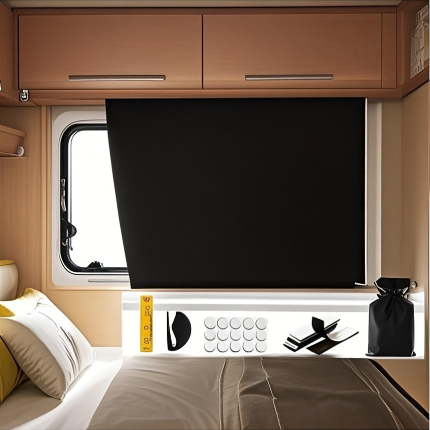 Blackout Curtain Panel, Portable UV Block Window Shade for RV Bedroom