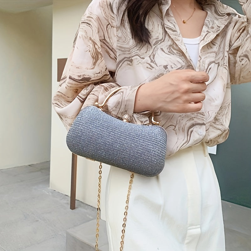 Rhinestone Crossbody Bag for Parties and Dinners with Removable Strap in Multiple Colors