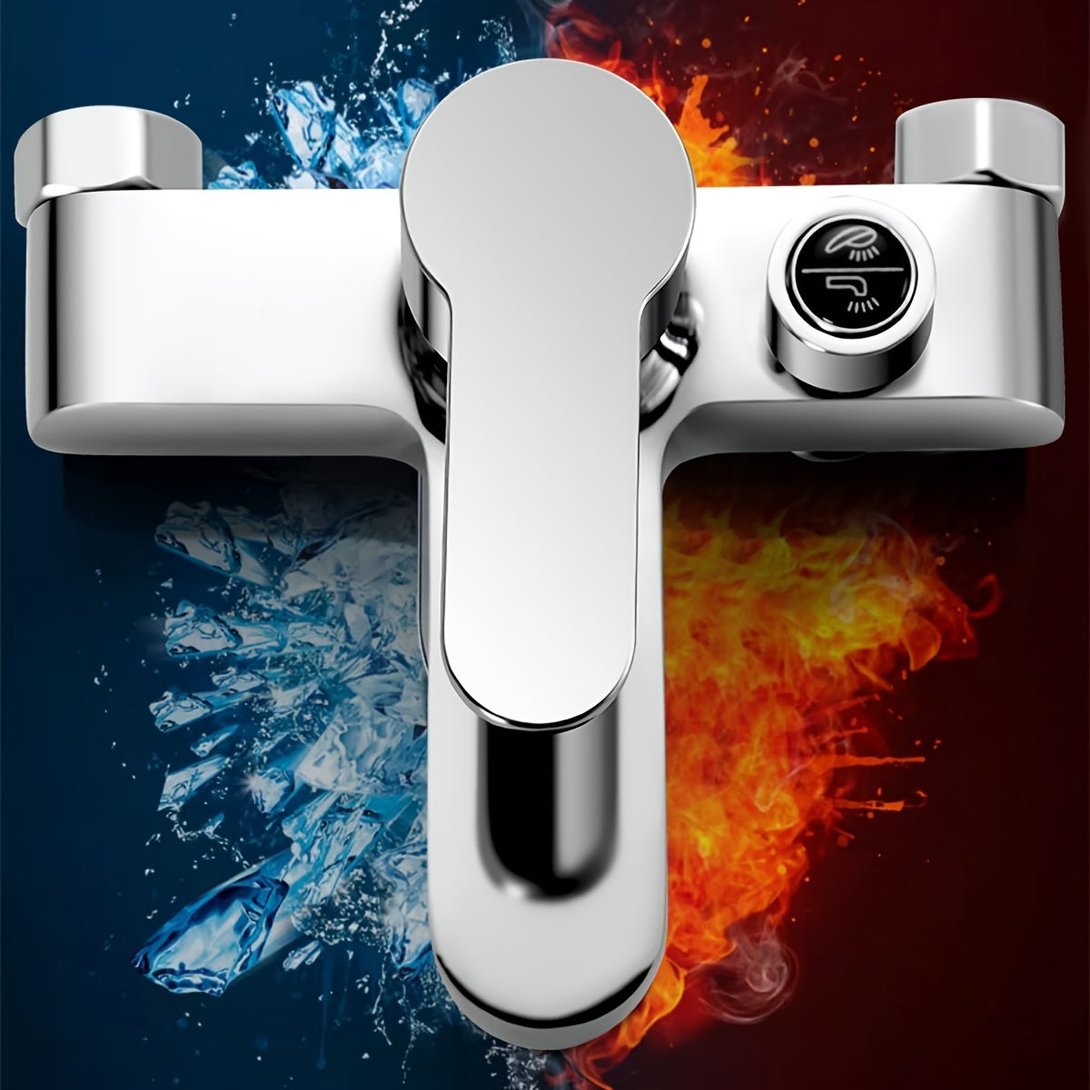 Juego de grifo de ducha de baño de montaje en pared con rociador de lluvia de mano y mezclador para bañera