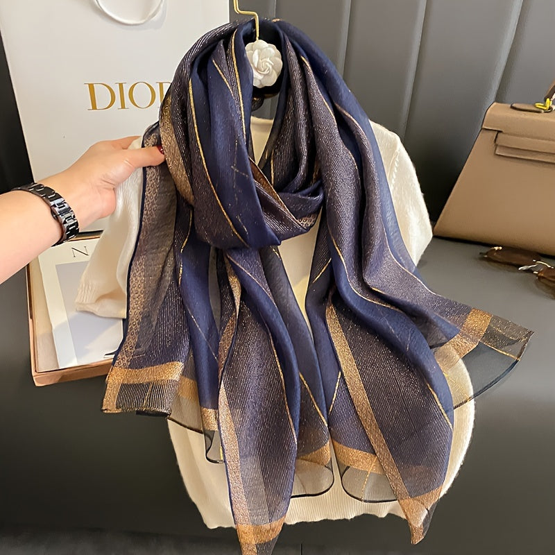 Women's Windproof Imitation Silk Shawl Eid Stylish Breathable Scarf