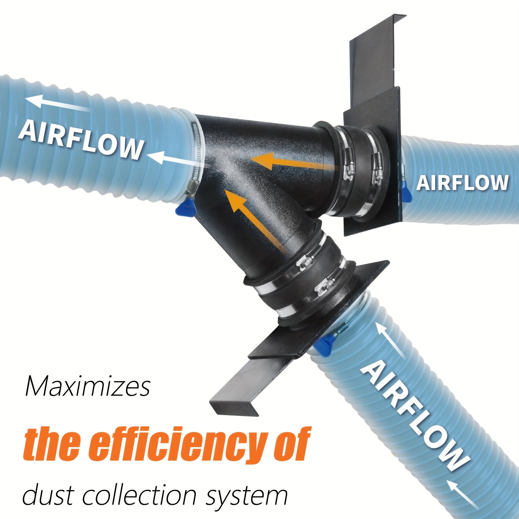 10.16cm Manual Dust Collection Blast Gate Sliding Gate Control No Electricity Needed