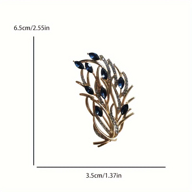 Vintage Feather Brooches for Women Elegant Coat Accessories Stylish Jewelry