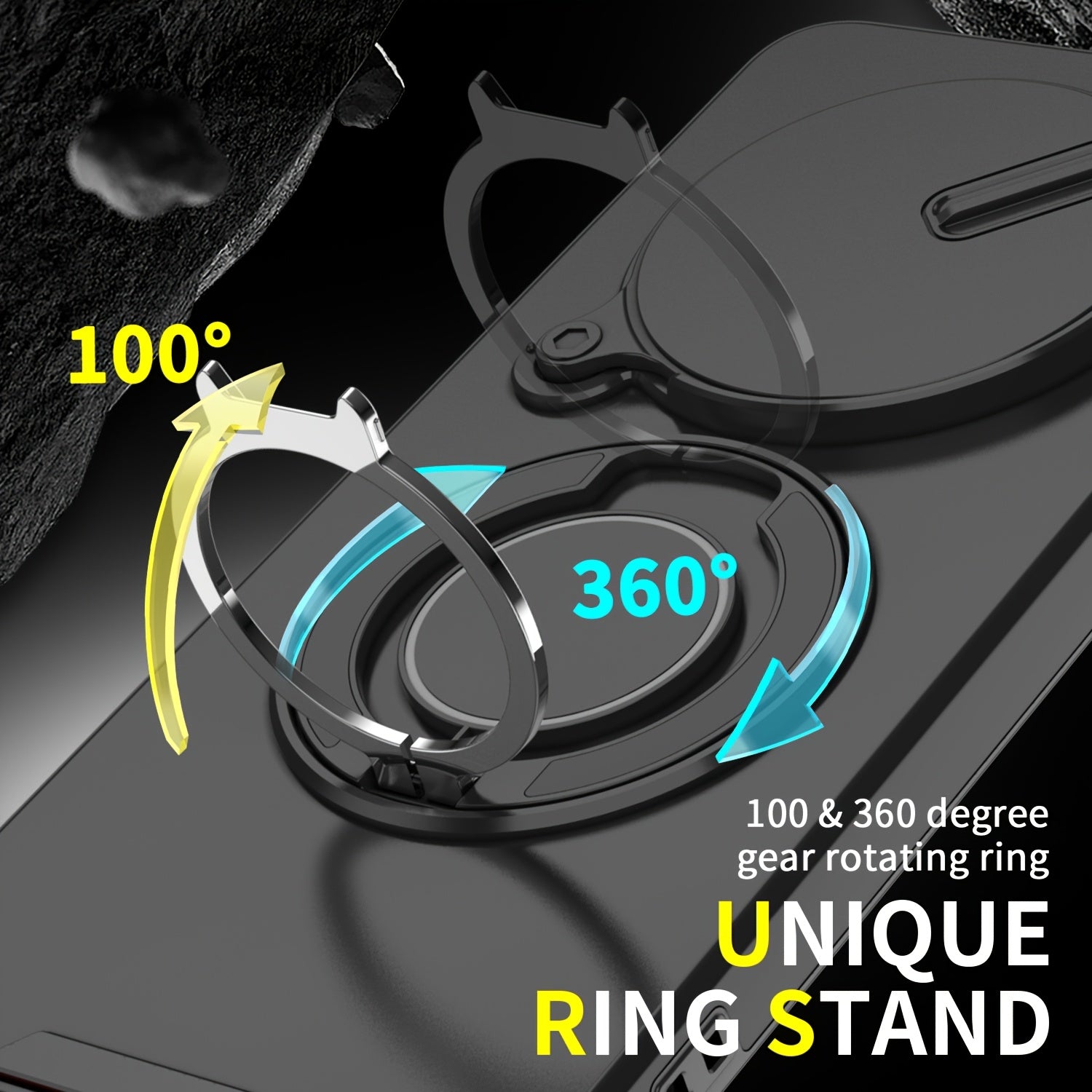 Sliding Camera Protective Phone Case for Redmi Xiaomi Poco with Shockproof Bracket and Stand