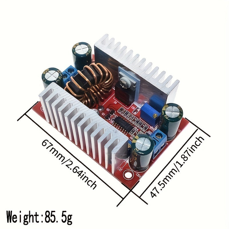 12A Boost Converter Module with Adjustable Voltage and Constant Current Regulator