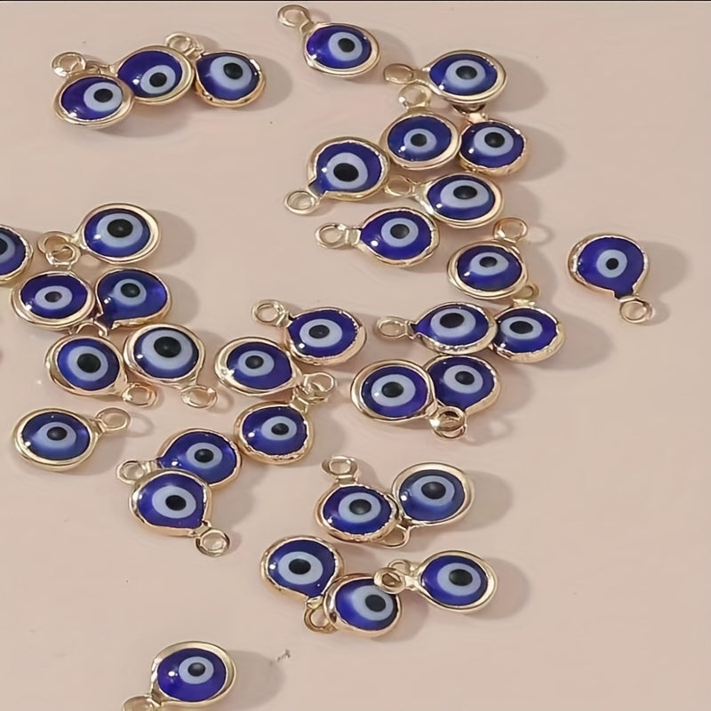 30 Pieces Blue Evil Eye Charm Beads Resin Pendant Beads for Jewelry Making