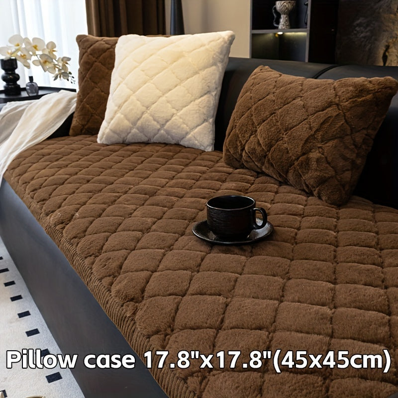 Zamonaviy to'qilgan divan qoplamasi, uy hayvonlari uchun qulay, mashinada yuviladigan, sirpanmaydigan, turli mebel o'lchamlari va uslublari uchun qalin polyester himoyasi, uy yoki ofis bezaklari uchun.