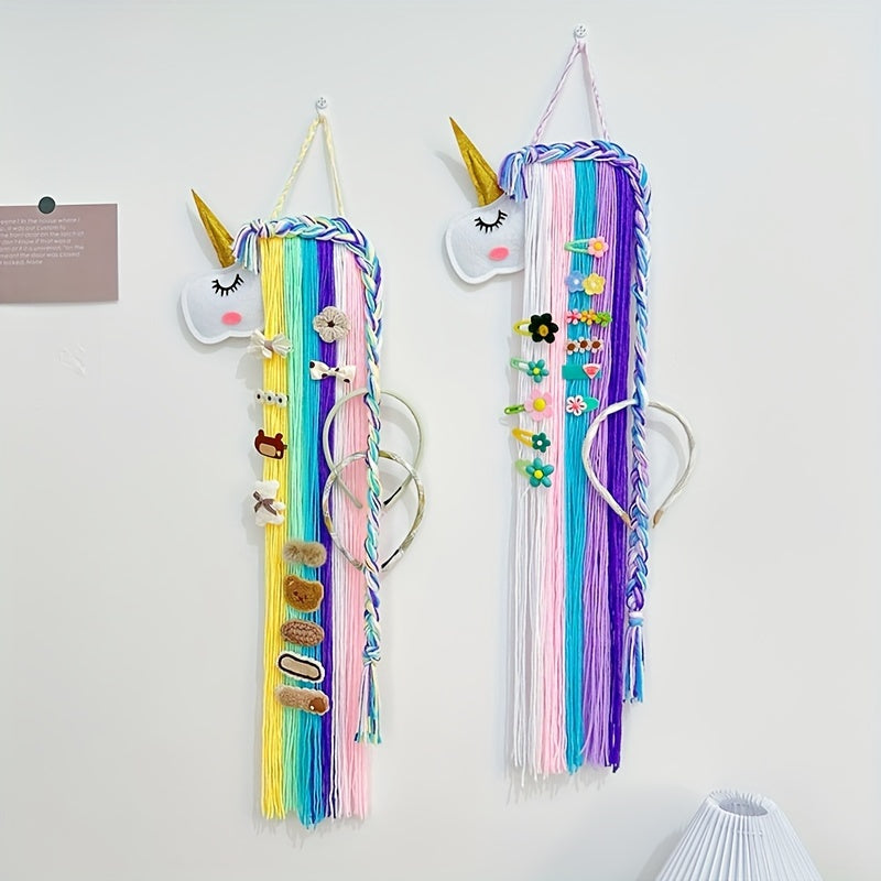 Felt Unicorn Organizer for Girls Hair Accessories Home Decor Storage