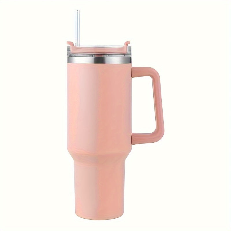 40oz Insulated Stainless Steel Tumbler with Handle and Straw Lid Leak-Proof Travel Mug