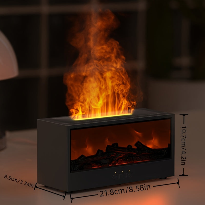 Декоративный диффузор для камина с эффектом пламени, увлажнитель с эфирным маслом и ночником
