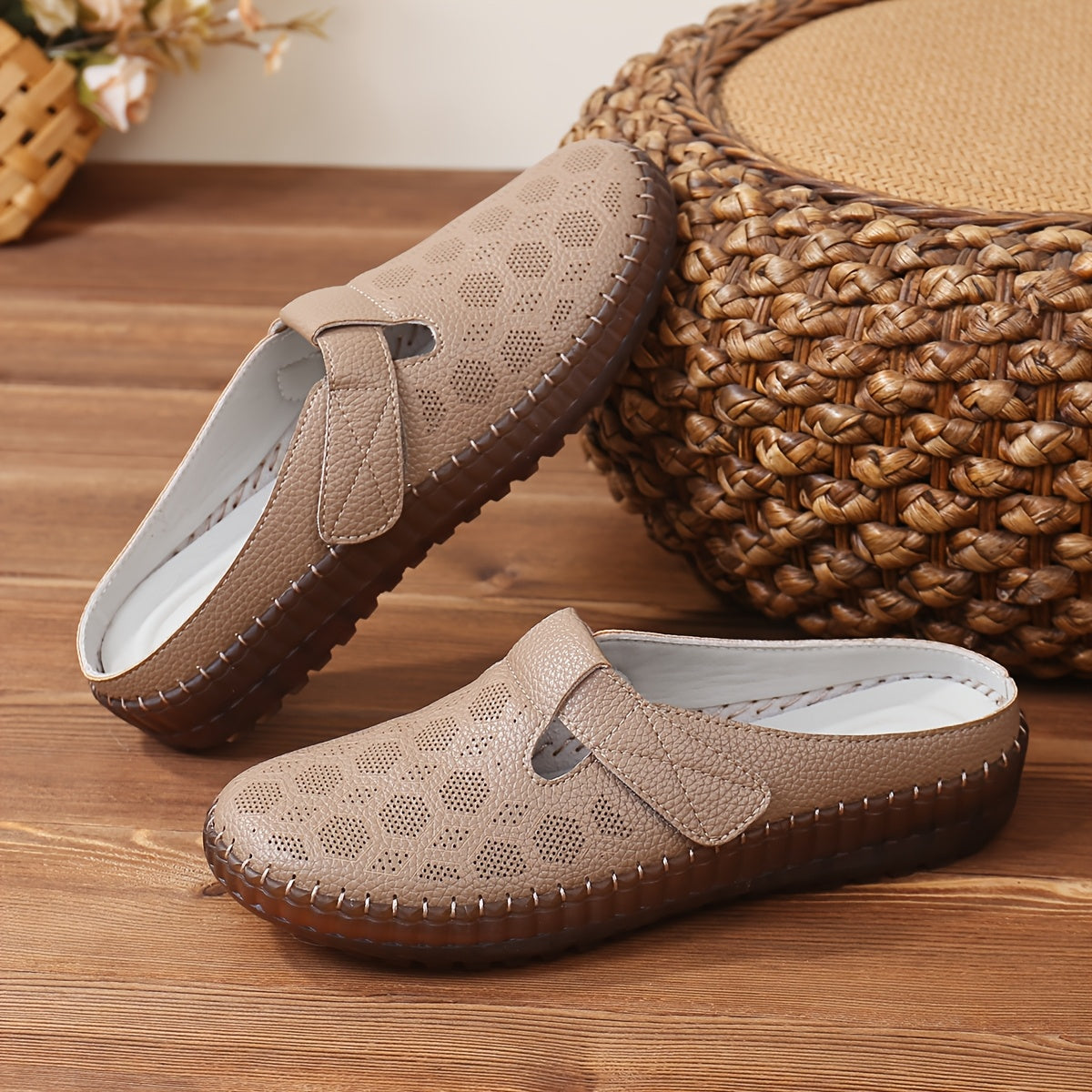 Women's Handmade Adjustable Soft Sole Slip-On Shoes Non-Slip Durable