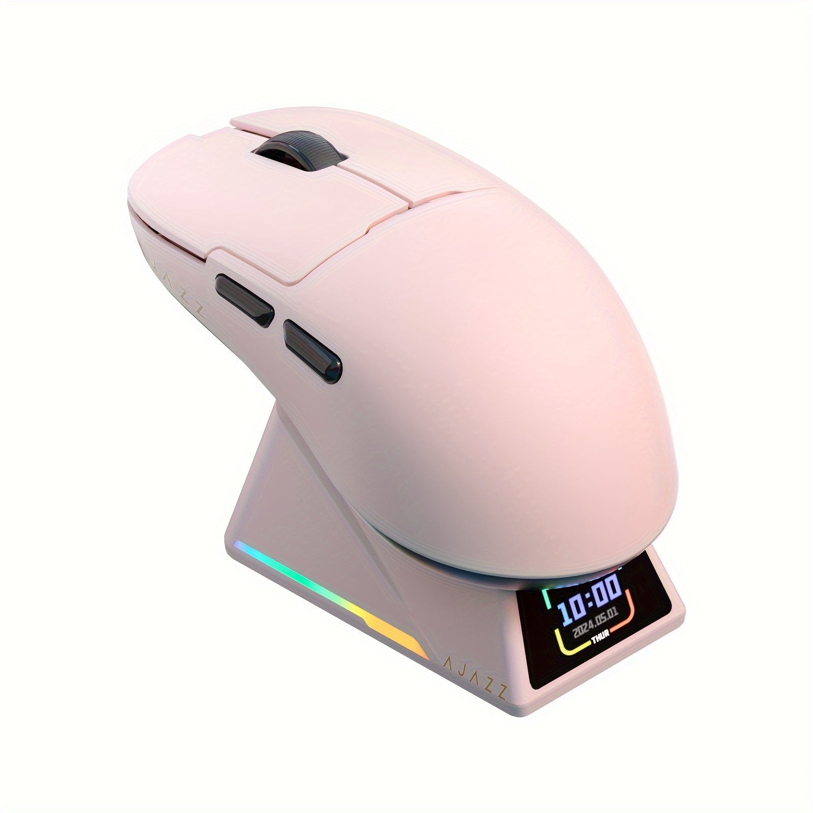 Ratón inalámbrico para juegos con sensor PAW3950 resolución óptica de 8K carga USB-C en modo tri