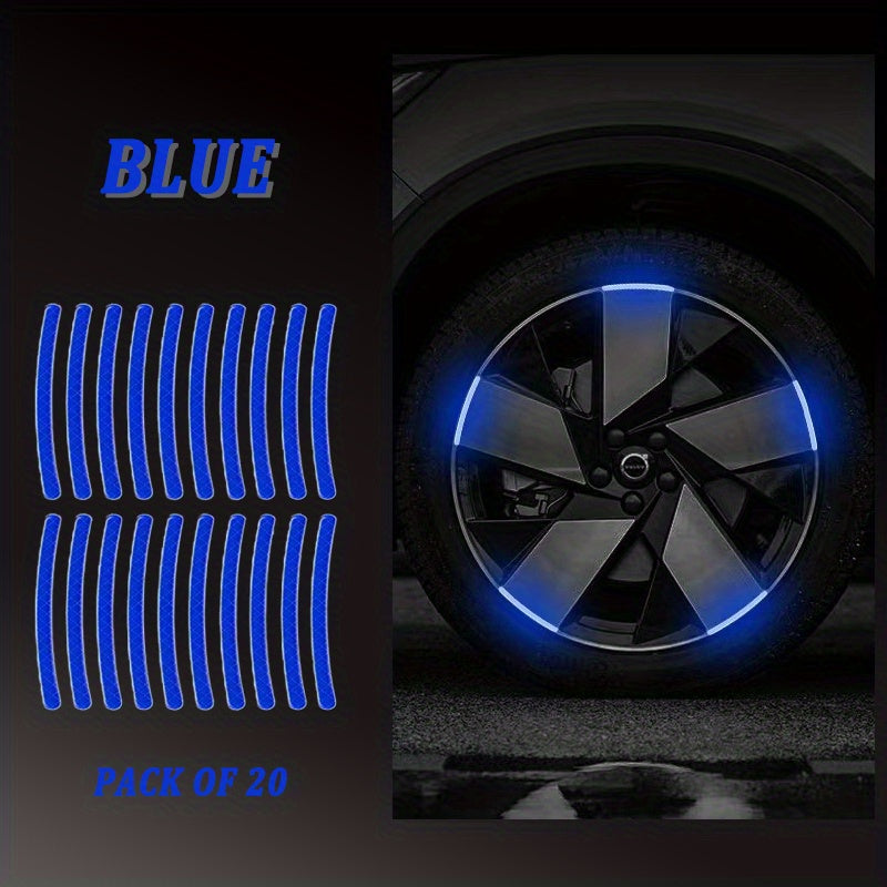 20 Pack Wheel Safety Warning Stickers Self-Adhesive for Vehicle Safety