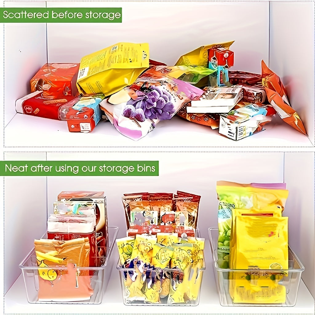 Oziq-ovqat saqlash tashkilotchilari qutilari, olib tashlanadigan atıştırmalıklar uchun likopcha bilan, oshxona va shkaflar uchun