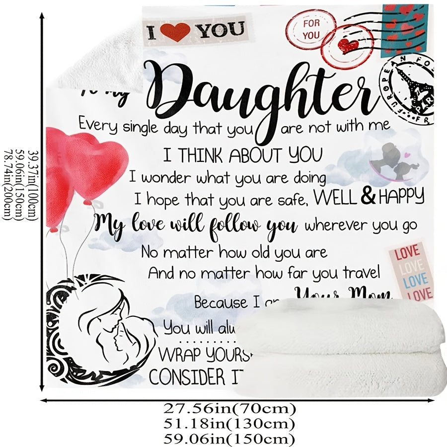 Printed Flannel Blanket for Women and Girls Cozy Throw for Couch Bed Travel