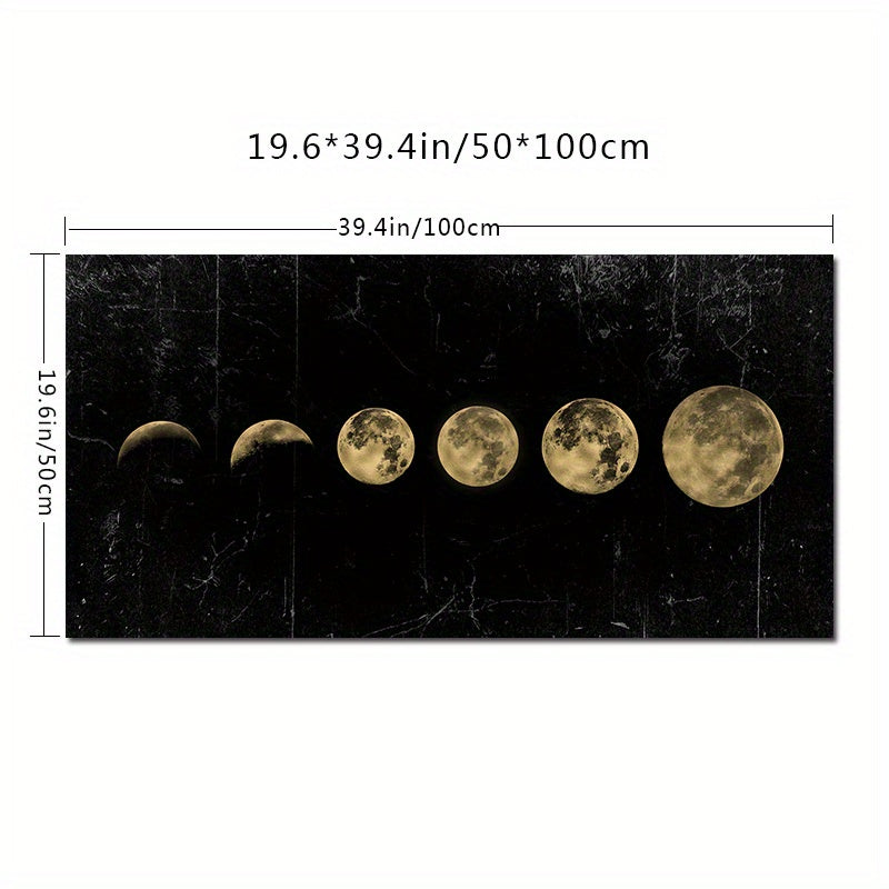 Minimalist Moon Eclipse Canvas Wall Art for Living Room Bedroom Decor 15.7x31.5 Inch