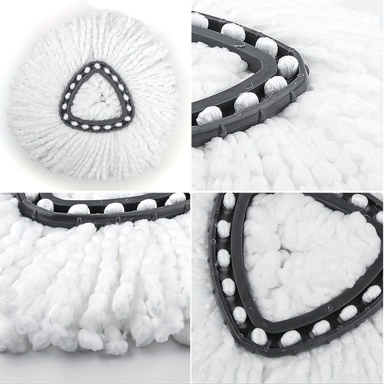 Eng yaxshi tanlov: Ocedar EasyWring mopi uchun 4 ta spin mop almashtirish boshliqlari to'plami - Mikrofiberga mos boshliqlar