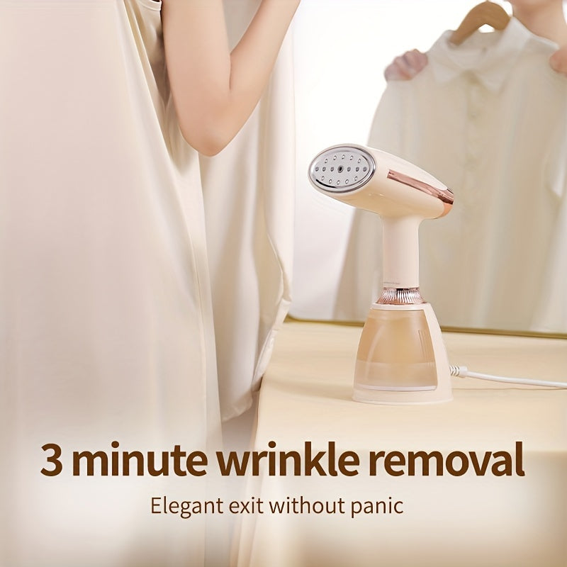 15 soniyada tez isitish uchun kuchli bug' bilan chuqur kirish uchun mo'ljallangan, matolardan burmalarni olib tashlash uchun ideal bo'lgan 1500W portativ kiyim bug'lagichi.