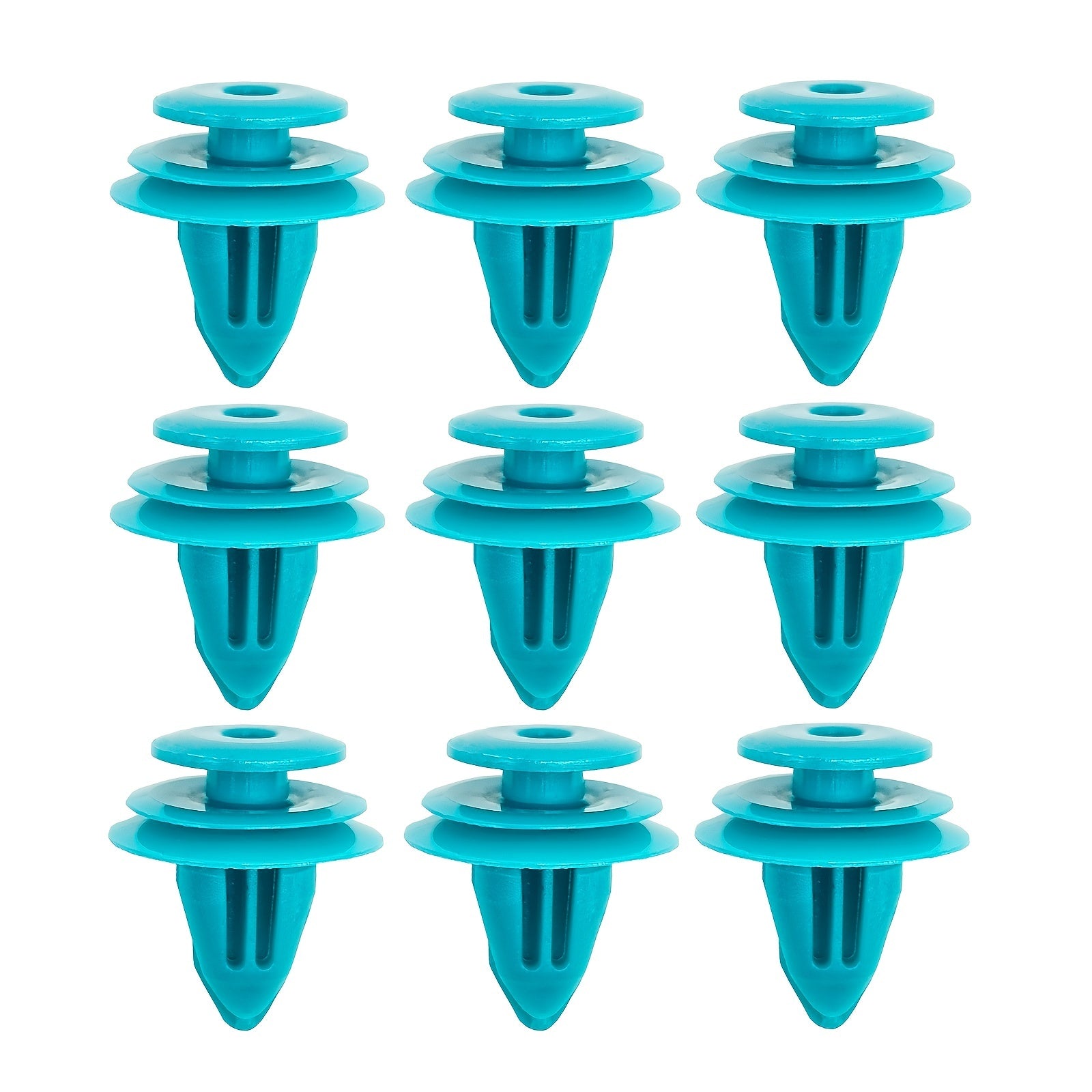 50 Pcs Car Door Panel Clips White Green Plastic Fasteners for Bumper Trim