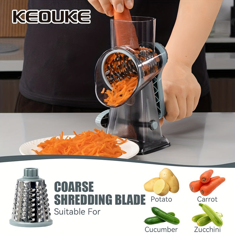 Vegetable Cutter Rotary Slicer Grater Manual Cheese Shredder Kitchen Tool
