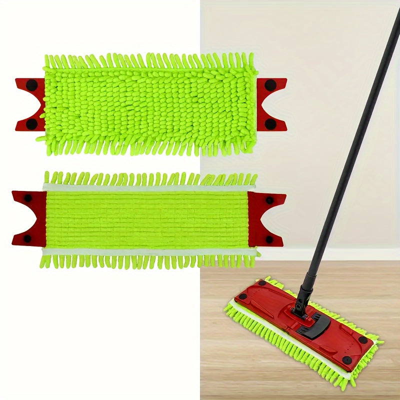 2-in-1 Flat Mop Replacement Pads, 45.72x15.24cm, Absorbent, Wet and Dry Cleaning
