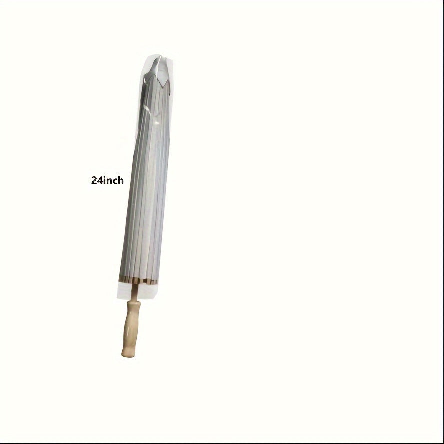 White Wedding Umbrella 83.82cm Round Lightweight Portable for Bridesmaids Photoshoots