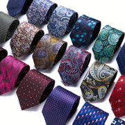 Men's Paisley Floral Necktie for Wedding and Office Wear
