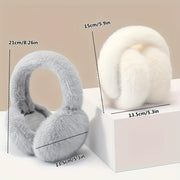Warm Plush Earmuffs for Women Cozy Winter Ear Covers Stretchy Fit
