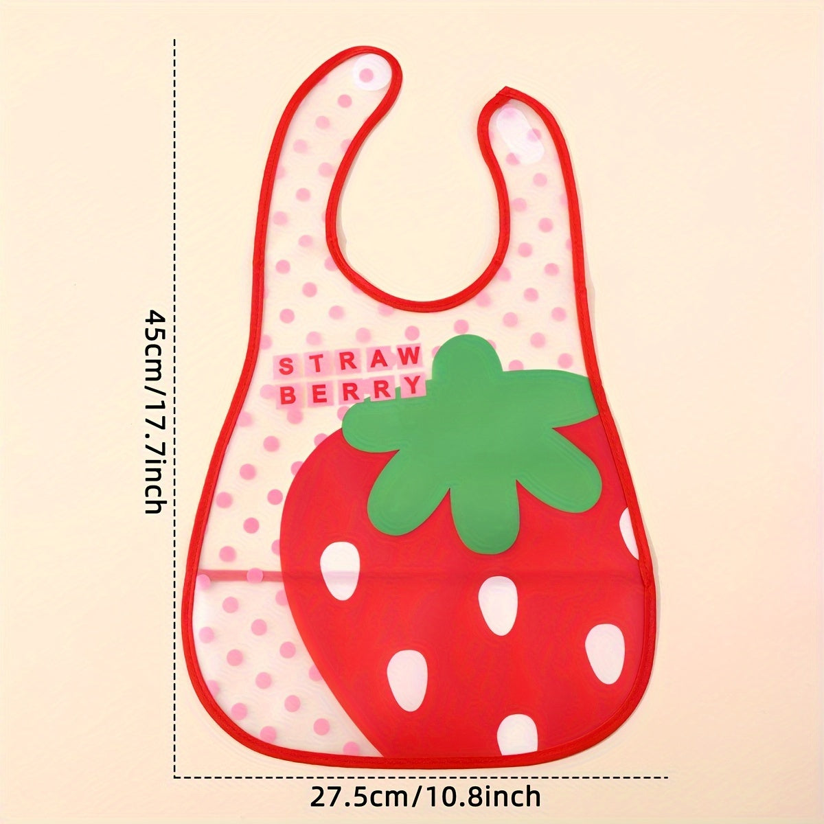 Kids Waterproof Feeding Bib Sleeveless Soft Polyester with Magic Tape Closure