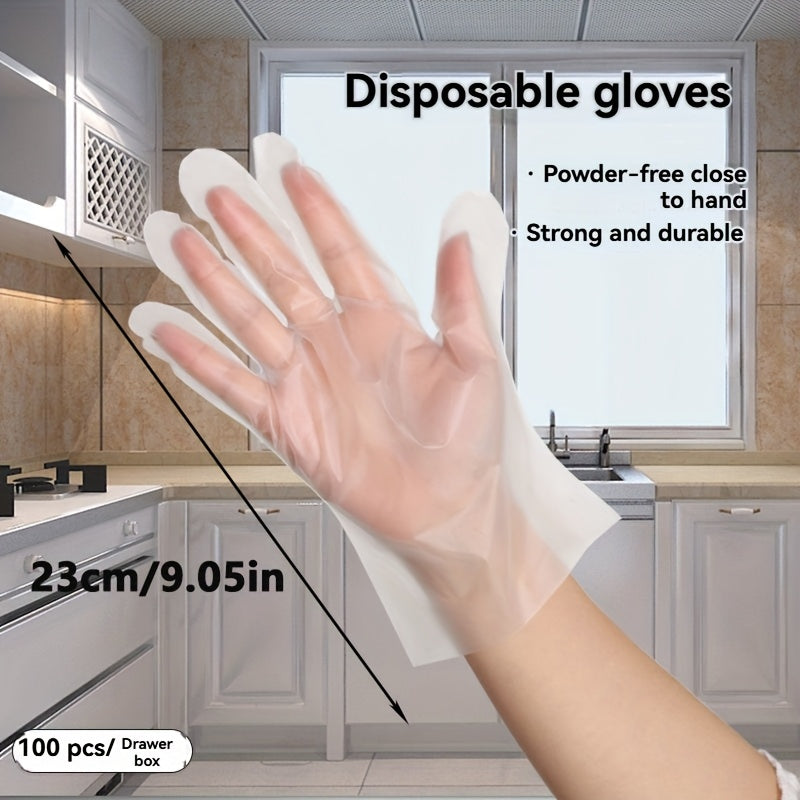 Disposable TPE Gloves Food Grade Waterproof Transparent for Catering Packs of 100 300 600