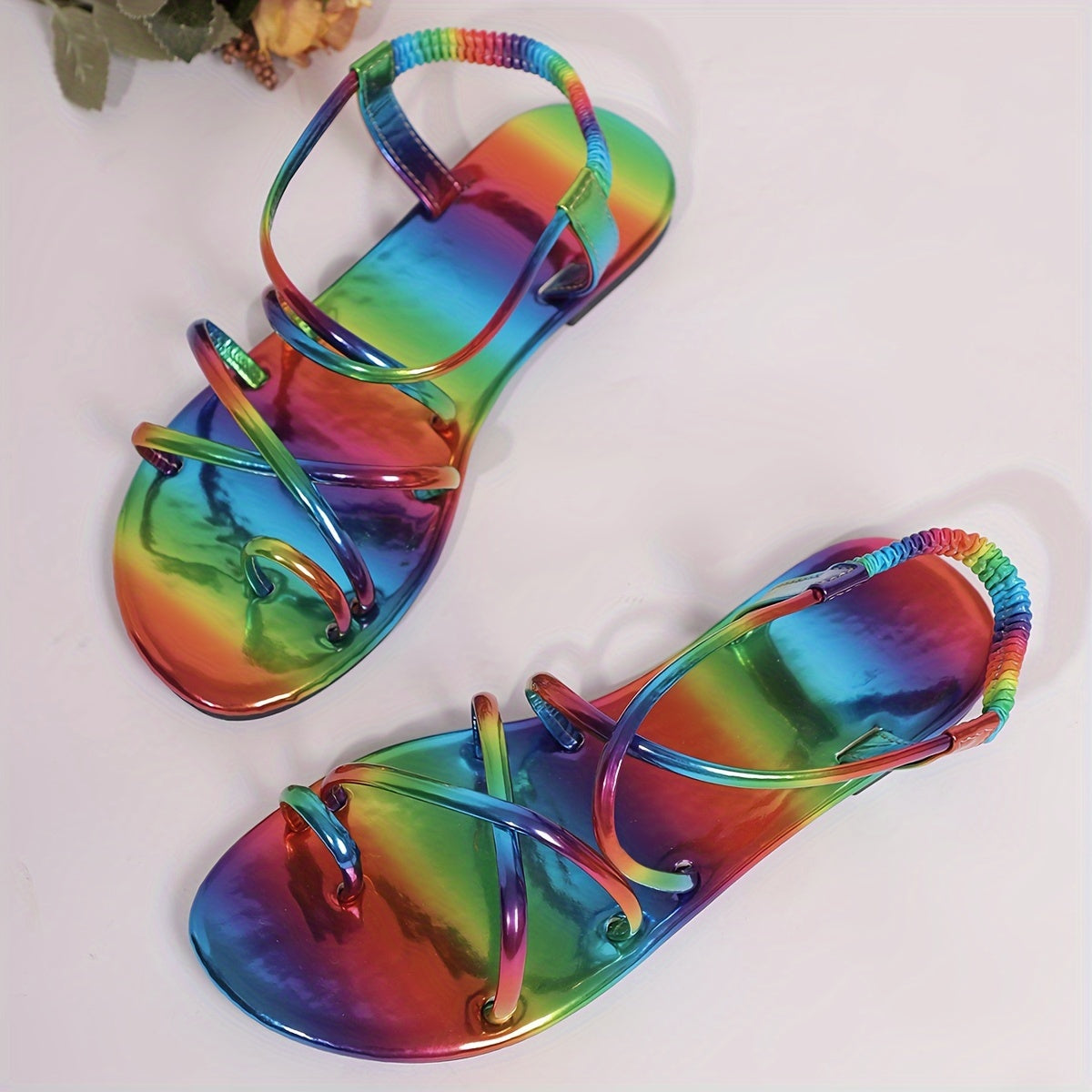 Women's Rainbow Butterfly Sandals Summer Fashionable Stylish Comfortable