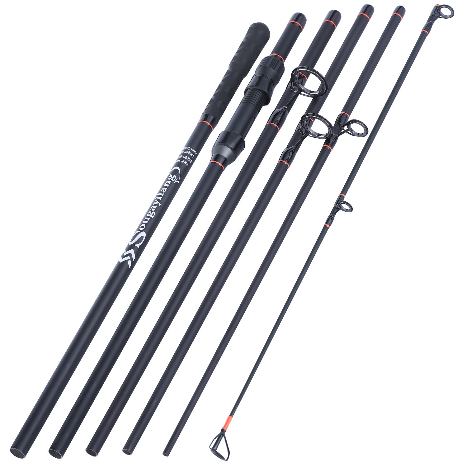 Carp Fishing Rod Lightweight Carbon Fiber 6/7 Section Spinning Bait Casting