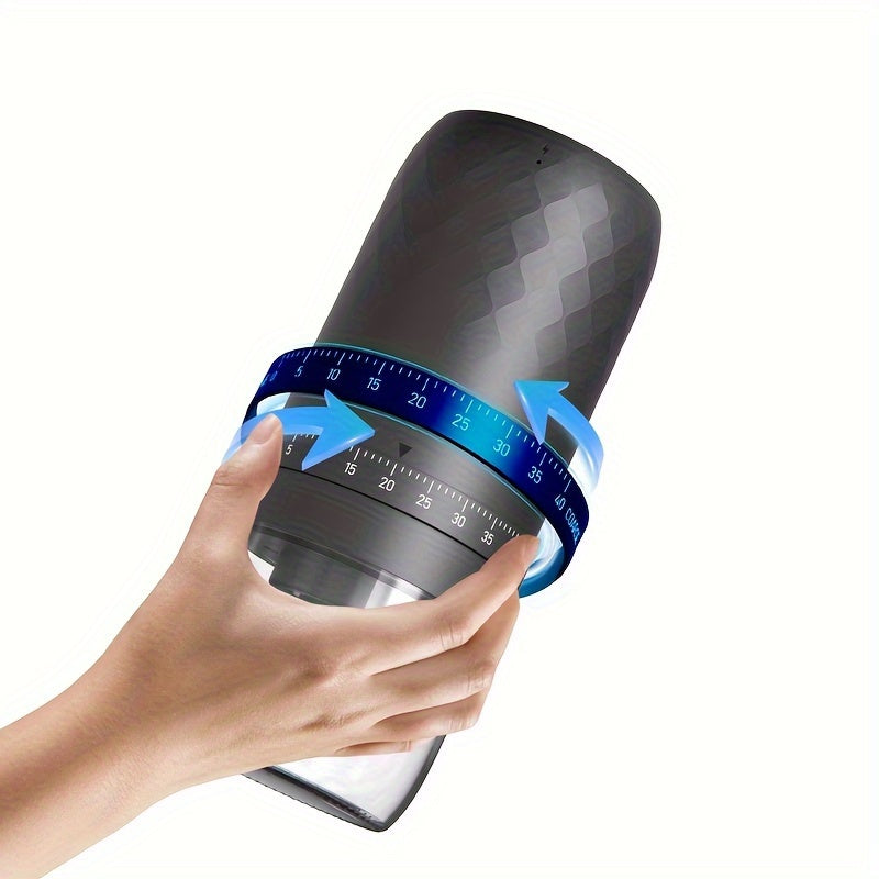 Wireless USB Rechargeable Electric Coffee Grinder Portable Adjustable Food Grade Plastic Cup