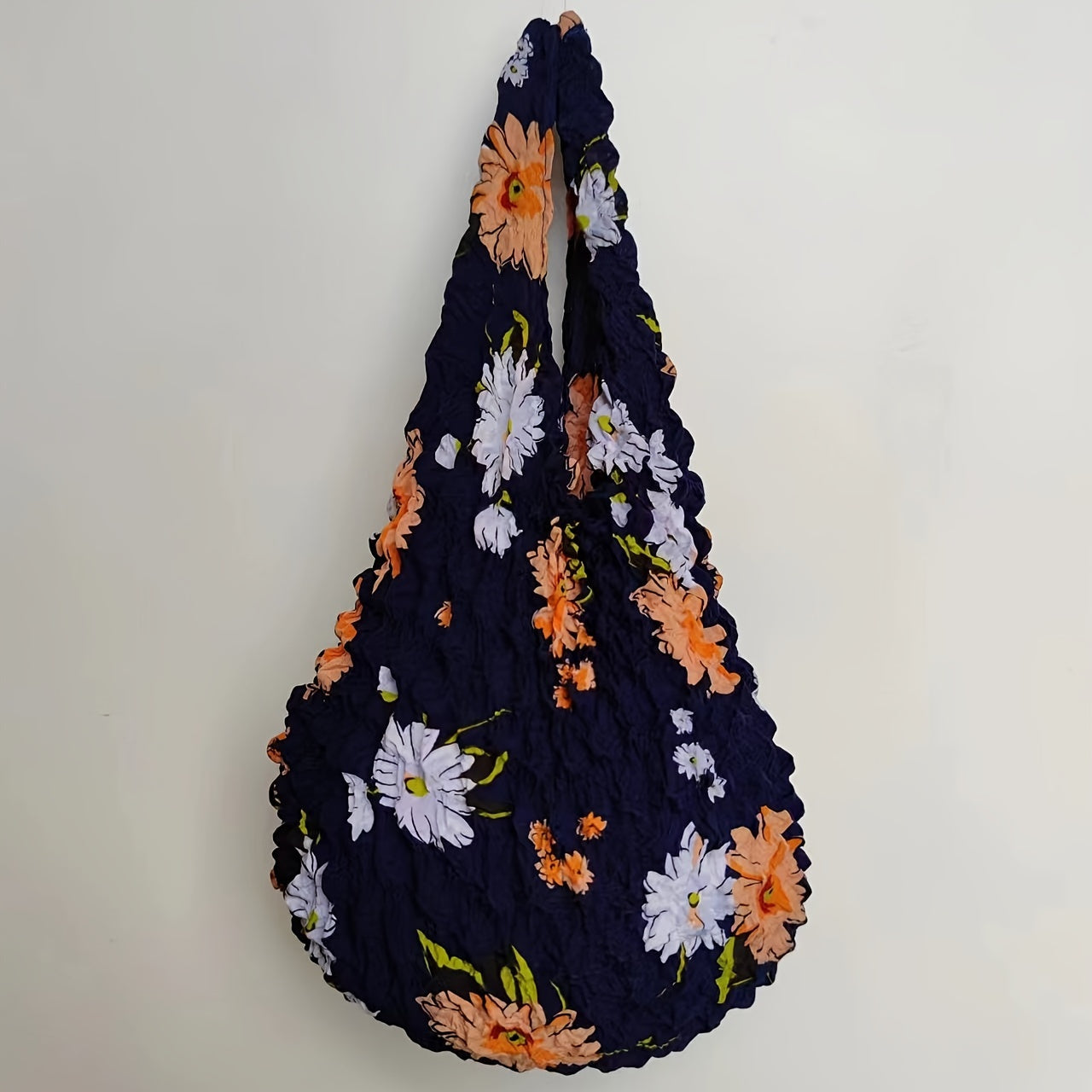 Gul naqshli qayta ishlatiladigan oziq-ovqat to'plami, cho'ziladigan sumka, xarid qilish uchun yelka sumkasi, qisqaradigan saqlash sumkasi, ayollar uchun mukammal sovg'a, xarid qilish va sayohat uchun ideal, ajoyib oshxona tashkilotchisi va aksessuar.