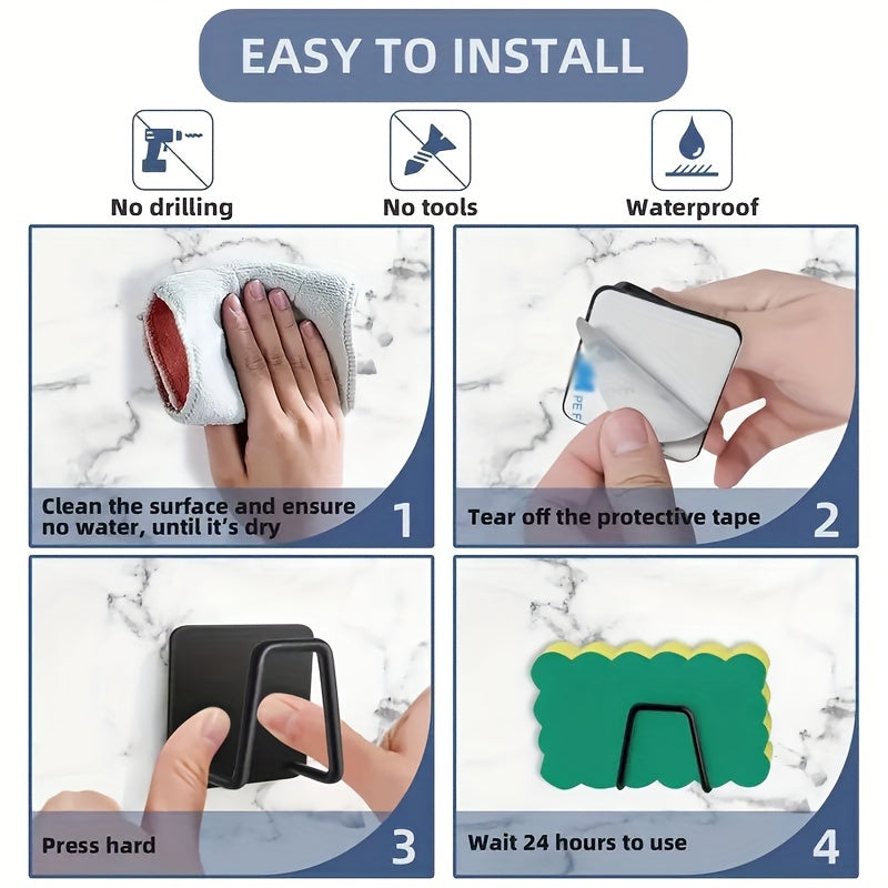 304 zanglamaydigan po'latdan yasalgan devorga o'rnatiladigan oshxona yuvinish cho'tkasi tutqichlari, joyni tejovchi tashkilotchi