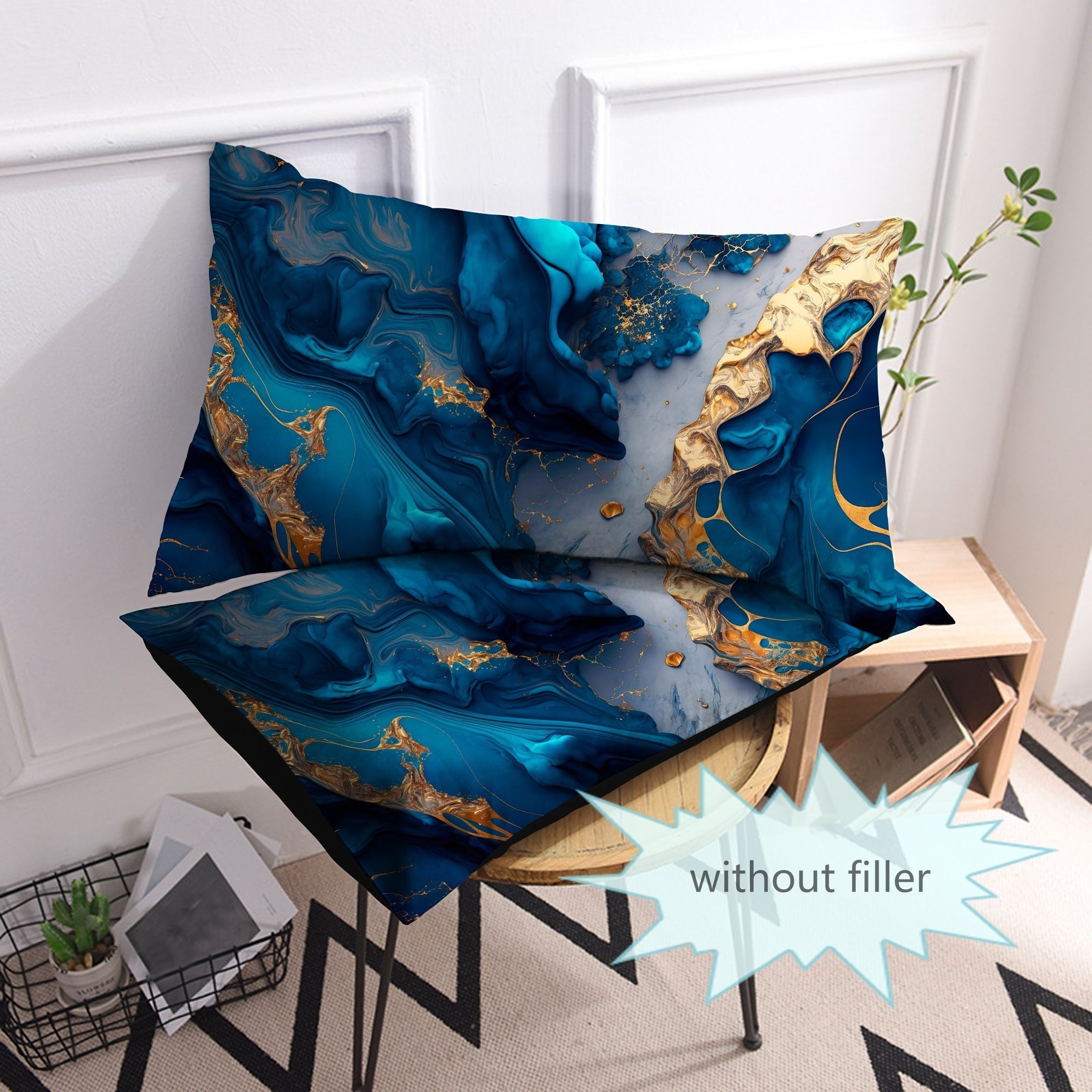 Textured Printed Pillowcase Set of 2 Soft Breathable Home Decor Covers