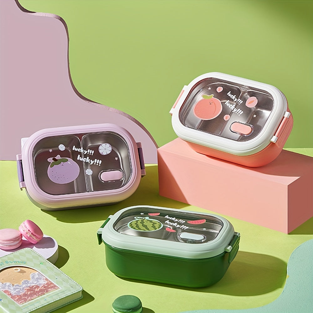 Insulated Lunch Box Stainless Steel Bento Compartments for School Office Use