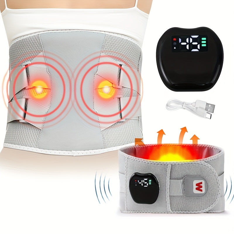 Cordless Heating Waist Massager with Heat and 3 Vibration Levels