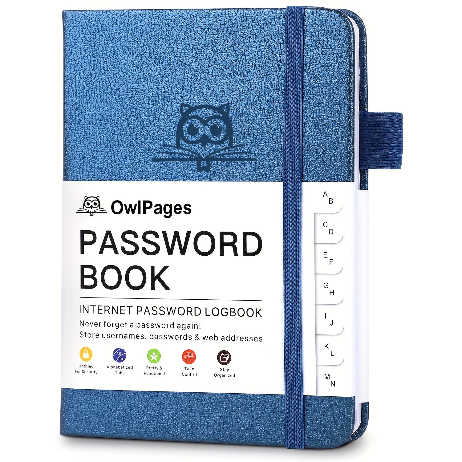 Hardcover Password Book with Alphabetical Tabs for Seniors and Adults