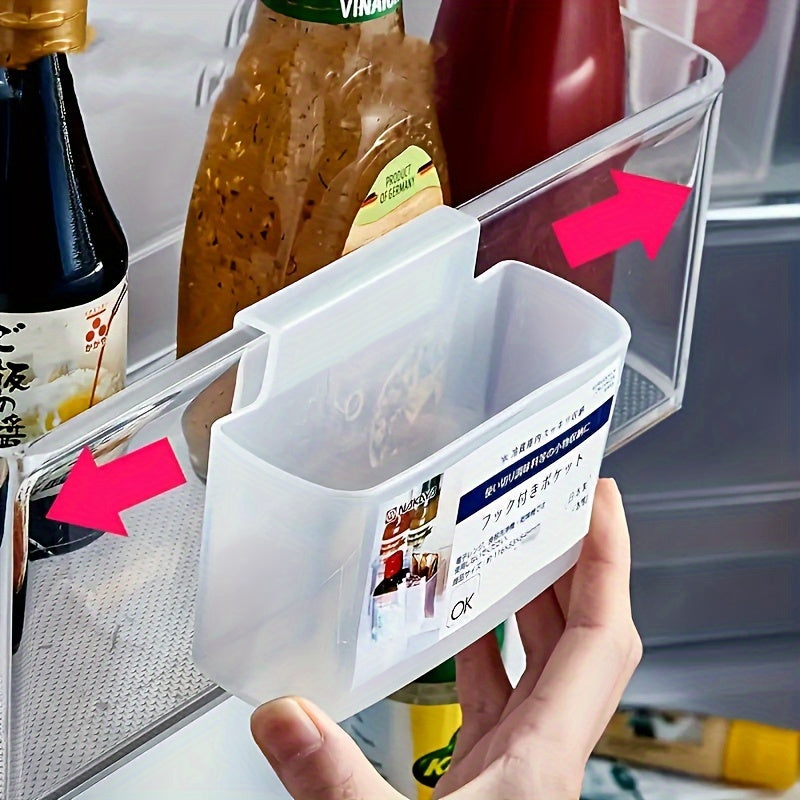 Wall Mounted Refrigerator Storage Box Punch-Free Kitchen Organizer Basket