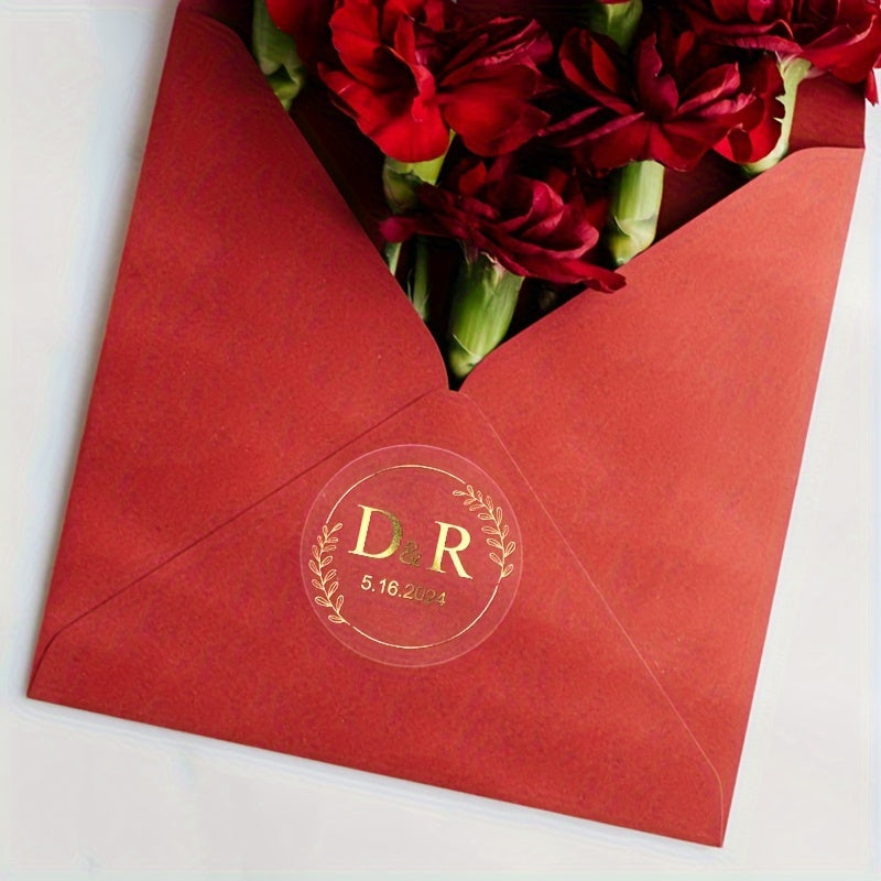 Golden Round Bottle Label, Customizable Design, PET Material, Elegant Packaging