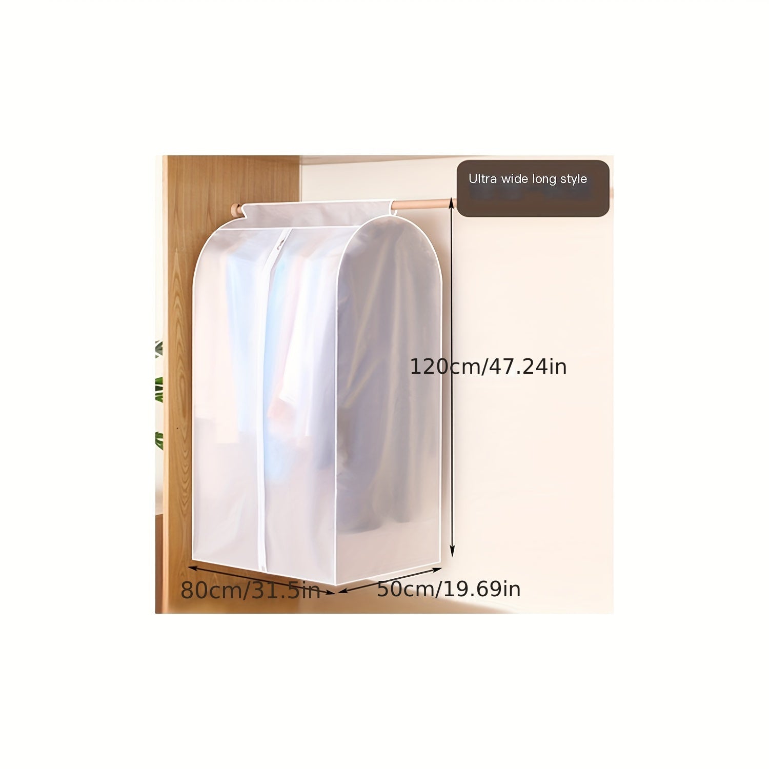 Funda de polvo para prendas duradera de 1 pieza para camisas, vestidos y abrigos