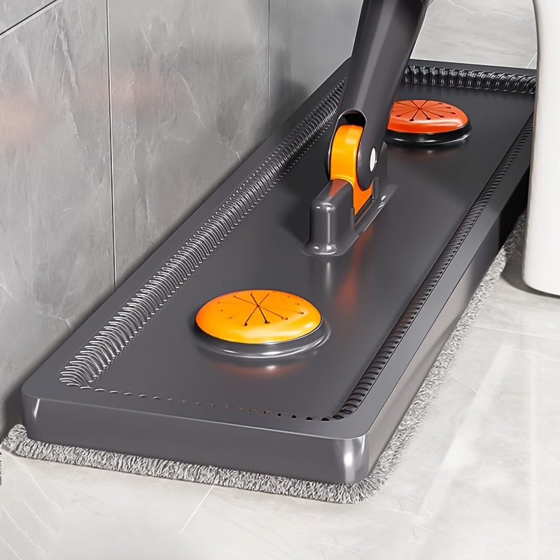 Qo'l bilan tozalashsiz tekis mopu to'plami: Kleyka bilan yopishtiriladigan mop va chelak, plitkalar, marmar, yog'och pollari va shisha yuzalarini ho'l va quruq tozalash uchun.