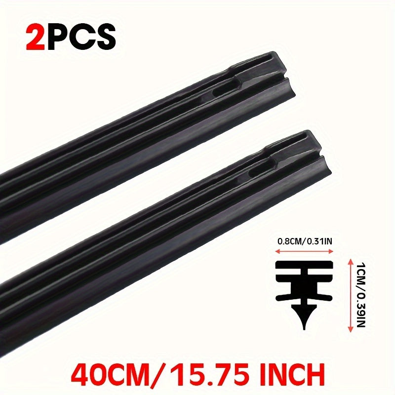 2pcs Rubber Wiper Blade Insert Refills Soft 8mm Fit 14-28 Inch Car Auto Accessories