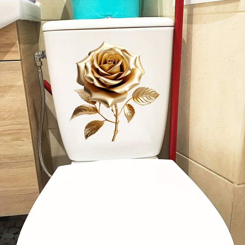 Waterproof Bathroom Wall Sticker Decal PVC Matte Finish Toilet Lid Decor