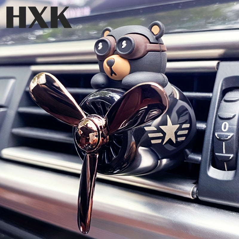 Men Car Air Freshener Camouflage Bear Pilot Vent Clip Perfume Diffuser
