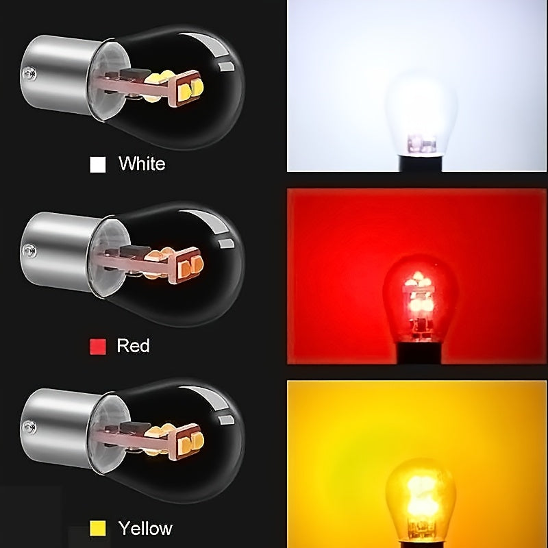 2 Pieces Car LED Light Bulbs 1156 1157 White Turn Signal Brake Reverse