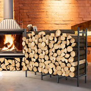 Adjustable Heavy-Duty Firewood Rack for Indoor Fireplace and Outdoor Storage