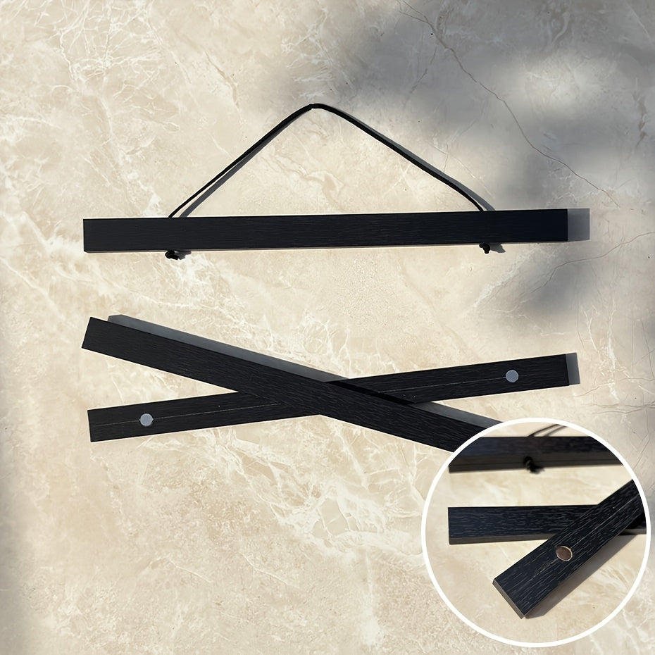 Zamonaviy magnitli yog'och ramkalar, turli o'lchamlarda, kuchli magnitlar bilan, har xil yuzalarda xavfsiz osish uchun mo'ljallangan, har qanday xonada fotosuratlar va kanvas san'at uchun ideal.